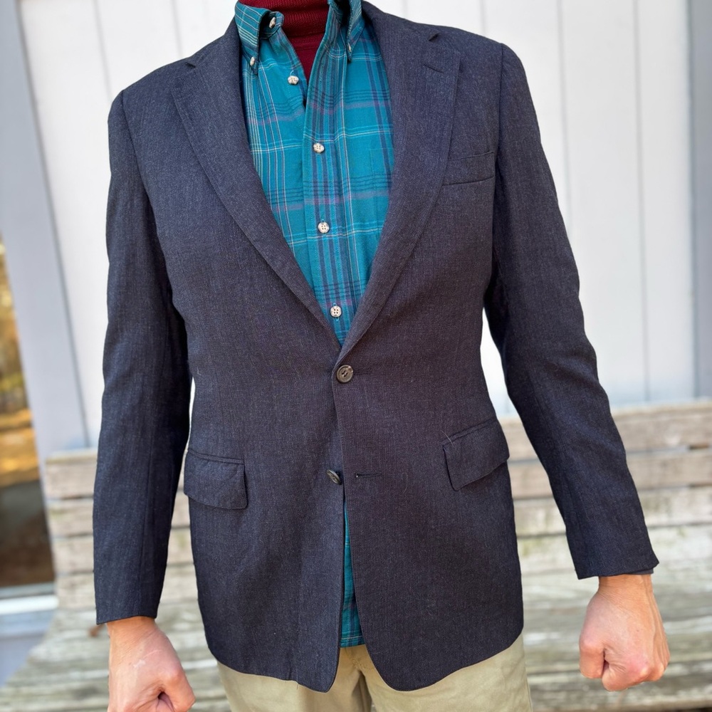 RALPH LAUREN—SAKS FIFTH AVENUE—Polo University Club—Mens 43L—USA—Virgin Wool—VG+